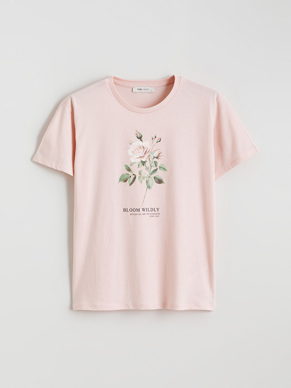 Женщины Розовый Футболка-4