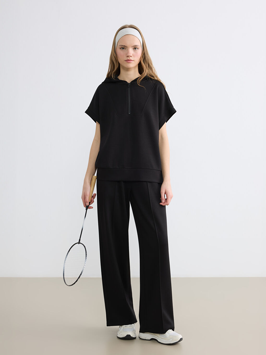 Elastic Waist Wide Leg Women's Sweatpants