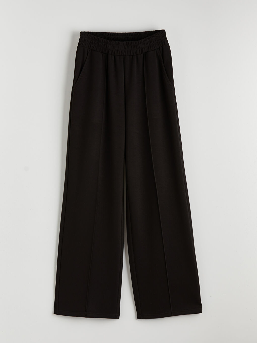 Elastic Waist Wide Leg Women's Sweatpants-4