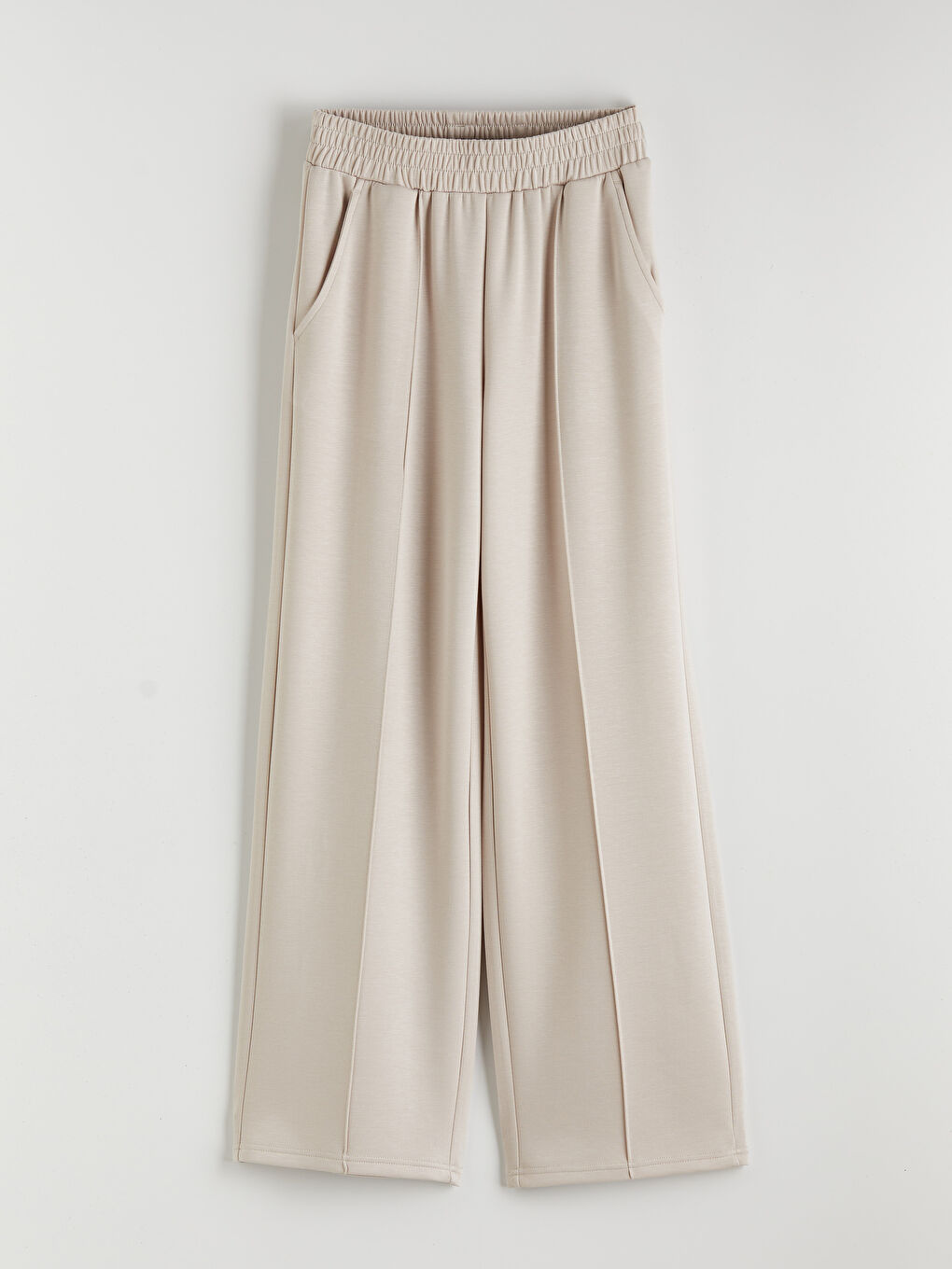 Elastic Waist Wide Leg Women's Sweatpants-4