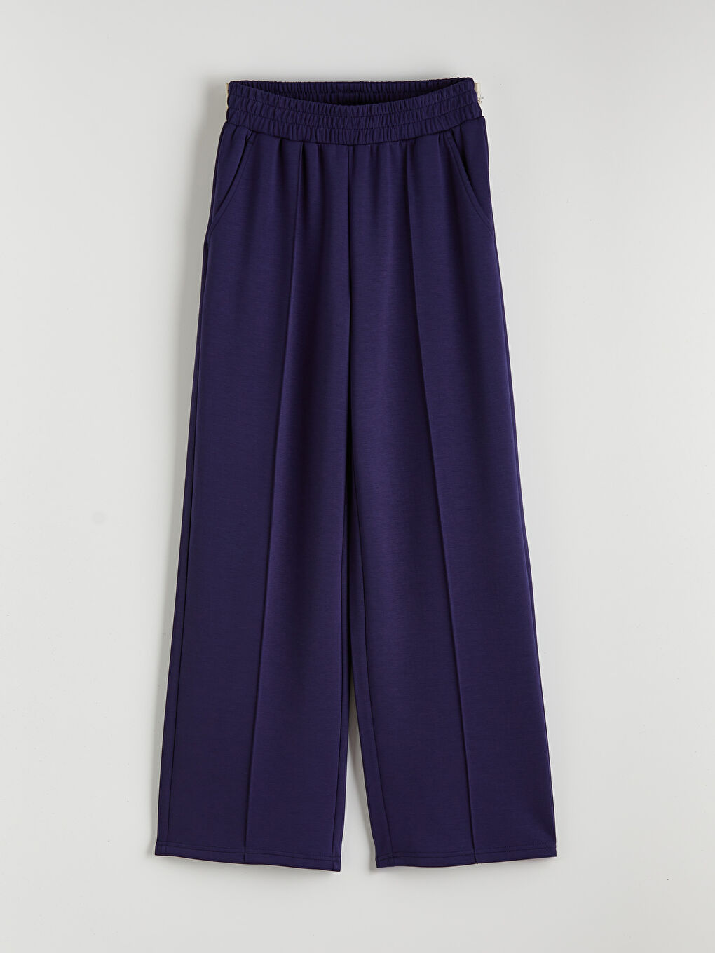 Elastic Waist Wide Leg Women's Sweatpants-4