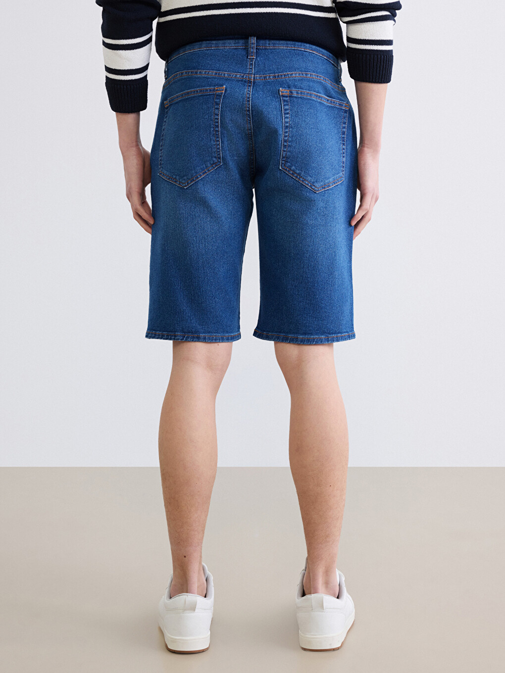 Regular Fit Men's Jean Shorts-3