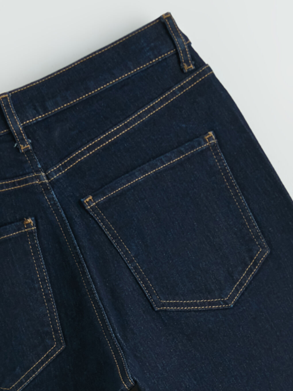 İndigo Crop Flare Kadın Jean Pantolon-11