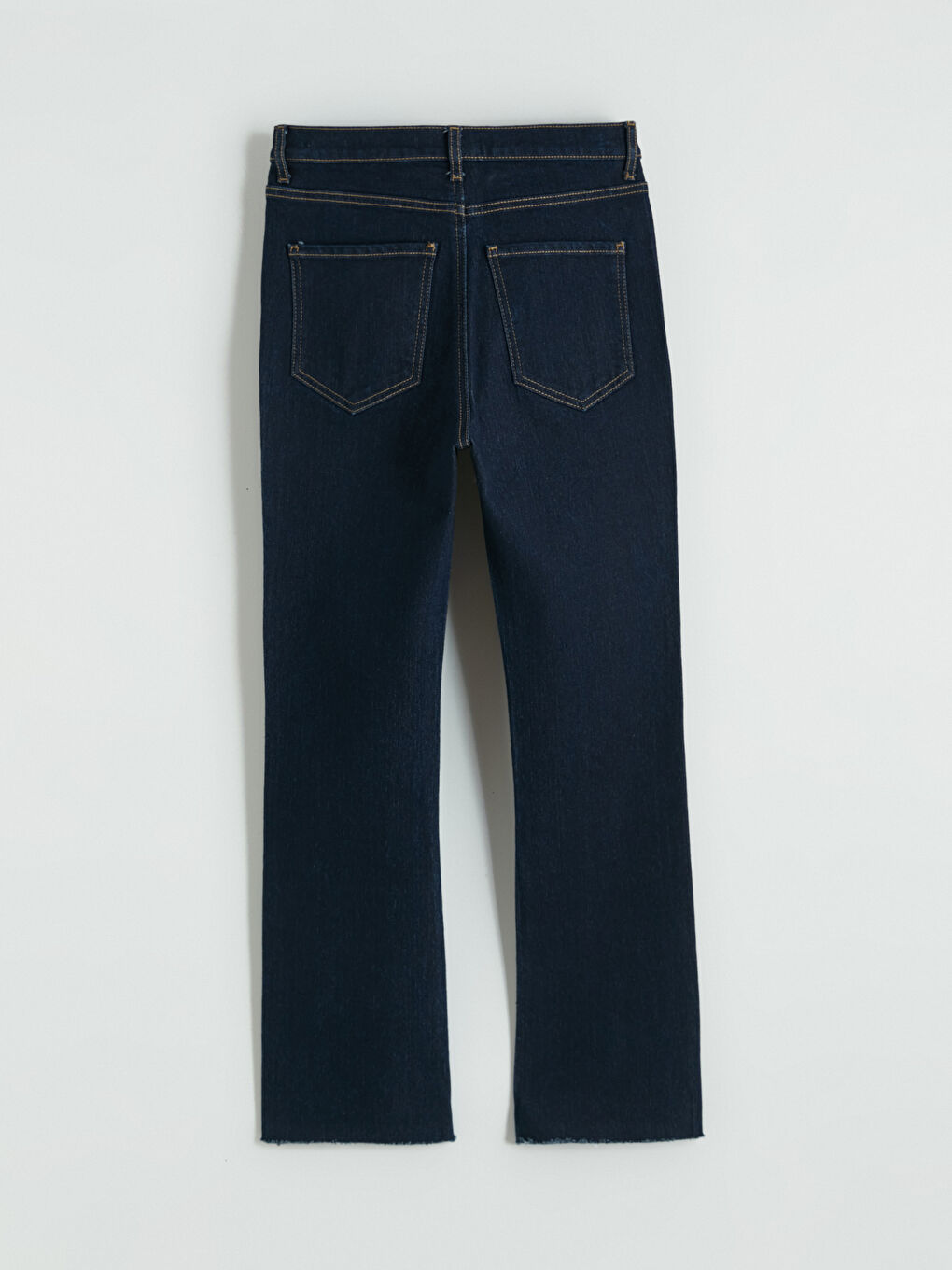 İndigo Crop Flare Kadın Jean Pantolon-12
