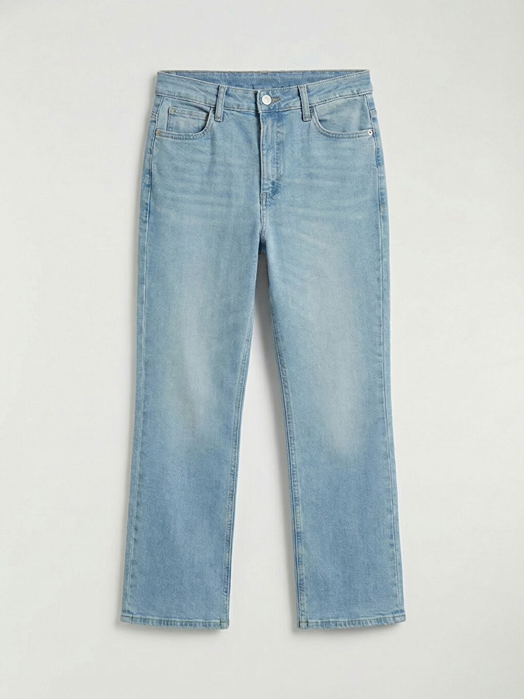 İndigo Crop Flare Kadın Jean Pantolon-4