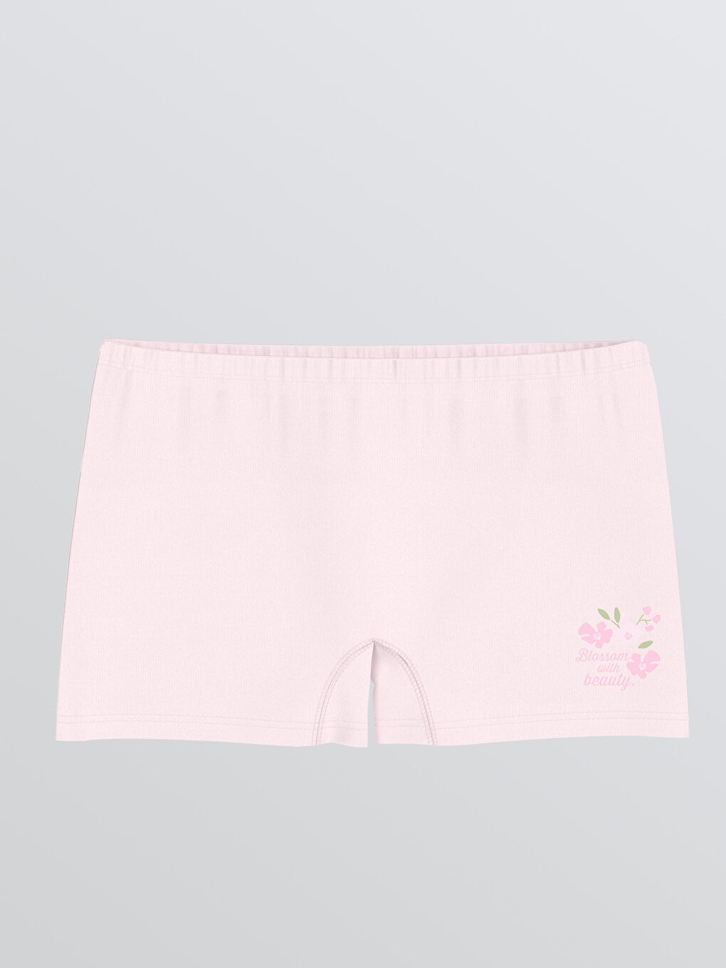 Beyaz Çiçek Desenli Kız Çocuk Boxer 3'lü-3