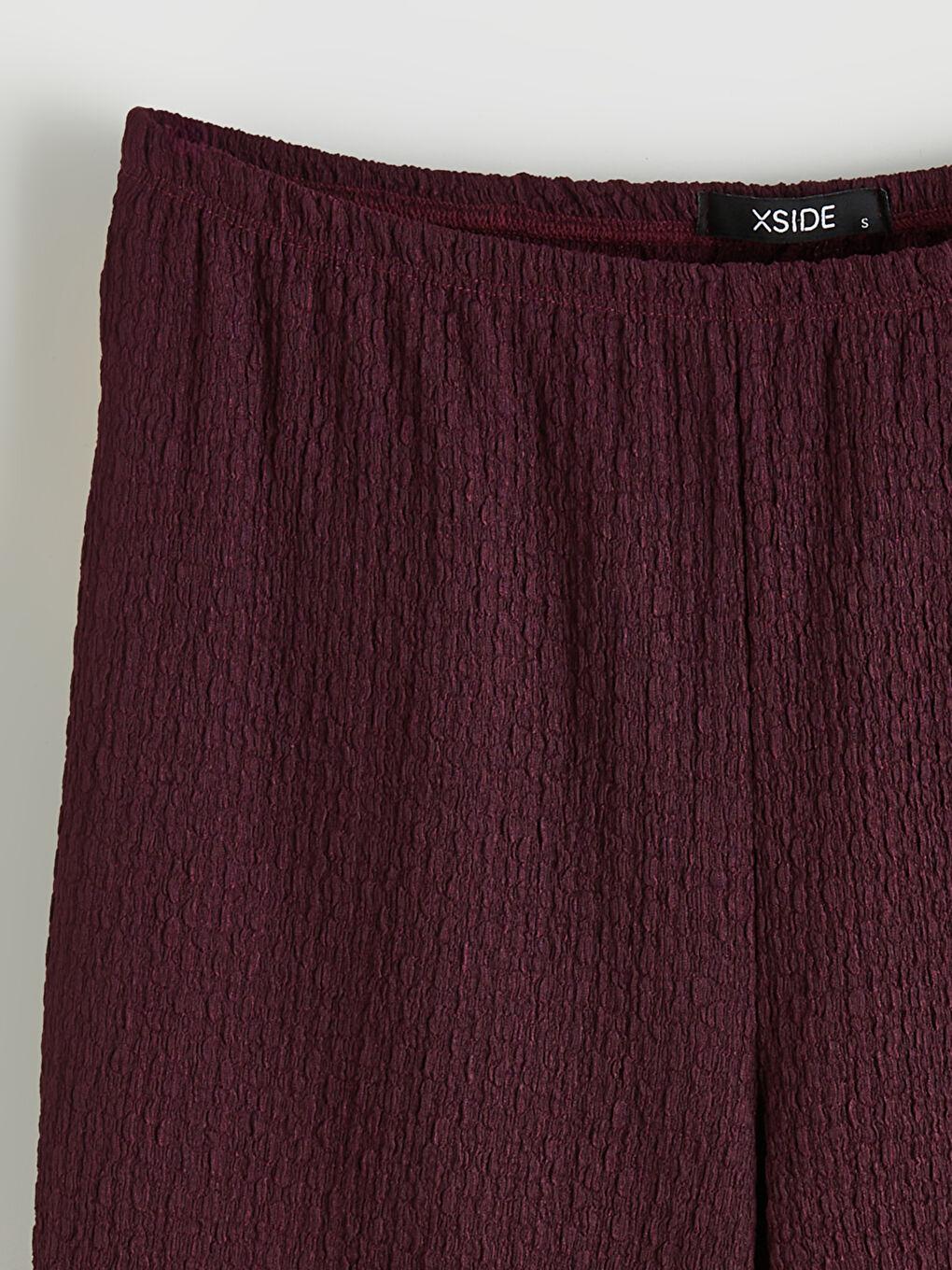 Elastic Waist Textured Women's Trousers-2