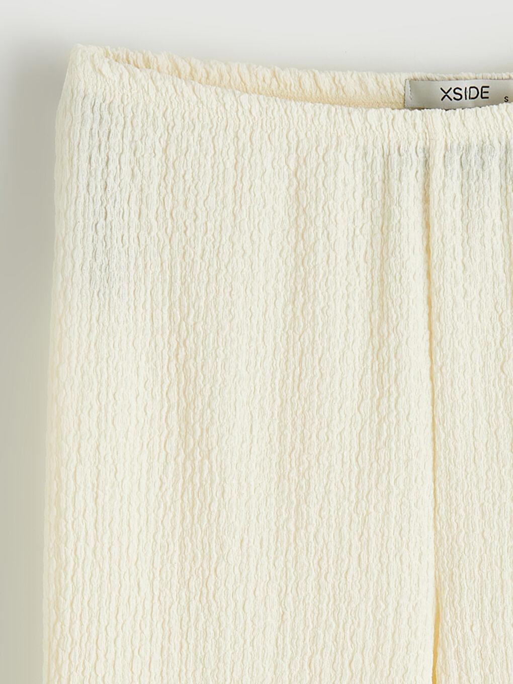 Elastic Waist Textured Women's Trousers-5