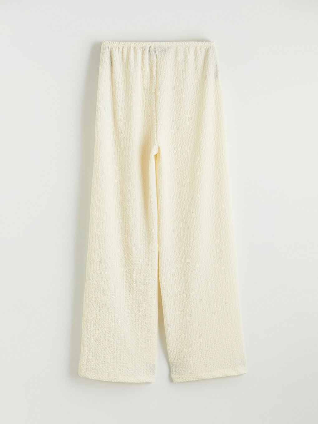 Elastic Waist Textured Women's Trousers-6