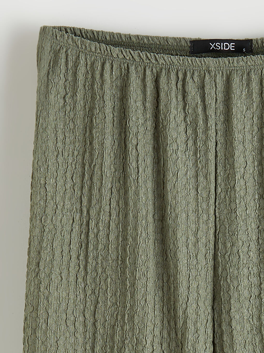 Elastic Waist Textured Women's Trousers-2