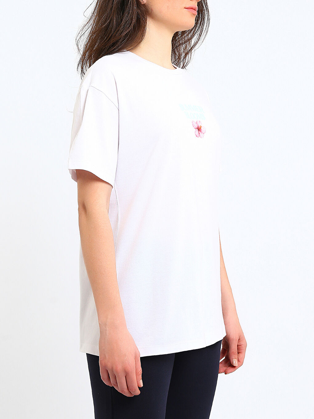 Crew Neck Printed Women's T-Shirt-3