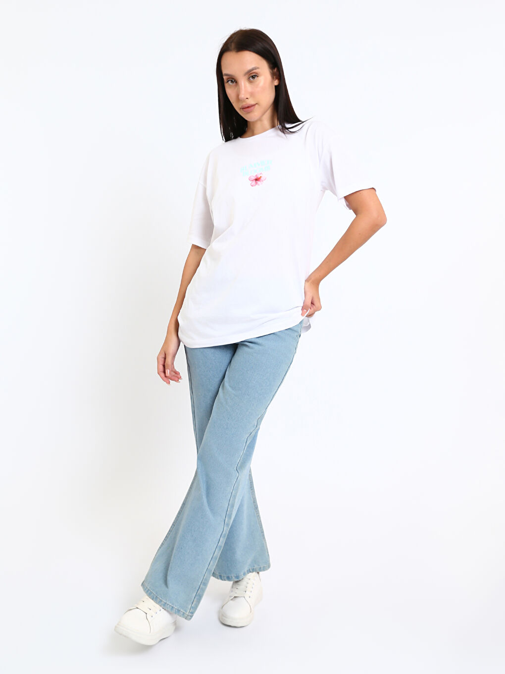 Crew Neck Printed Women's T-Shirt-1