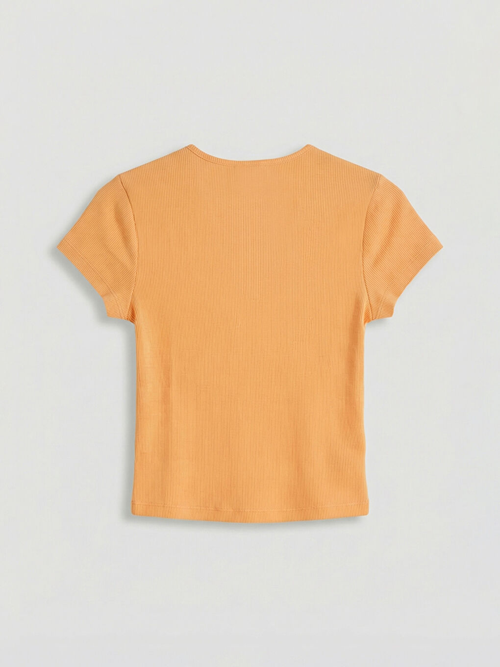 Woman ORANGE Crop Top-5