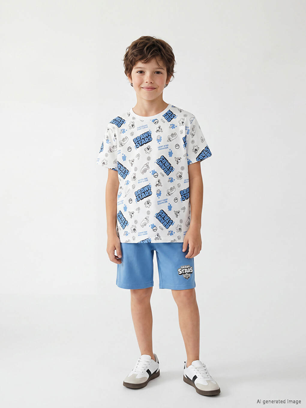 Brawl Stars Printed Boys' Shortie Pyjama Set-2