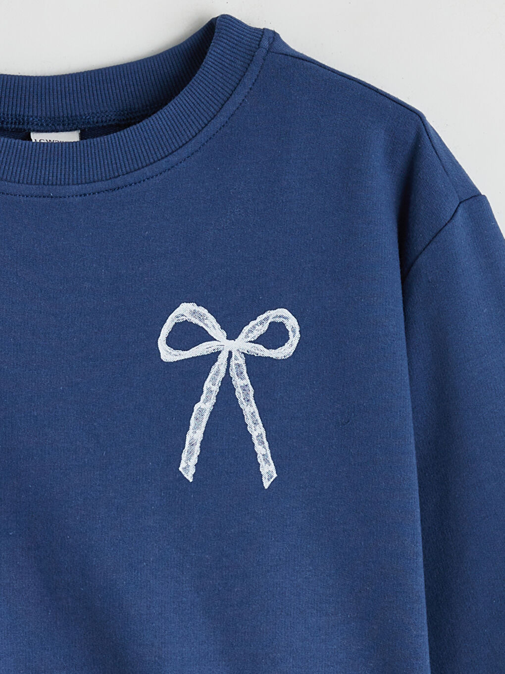 Bow Printed Girls' Thick Sweatshirt-1