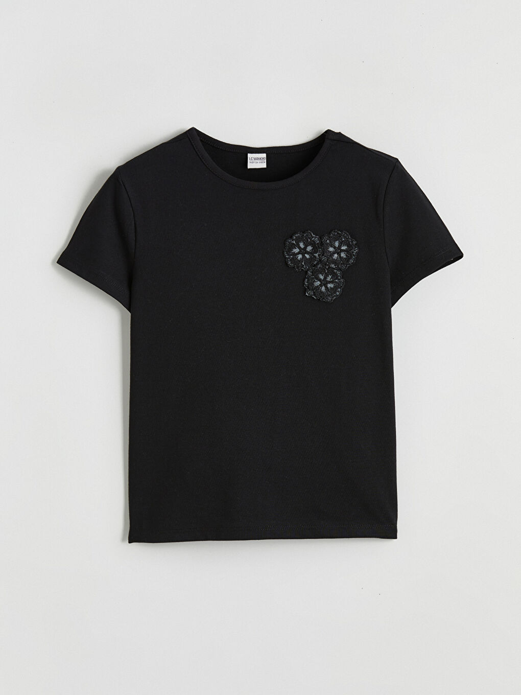 Crew Neck Floral Girls' T-Shirt