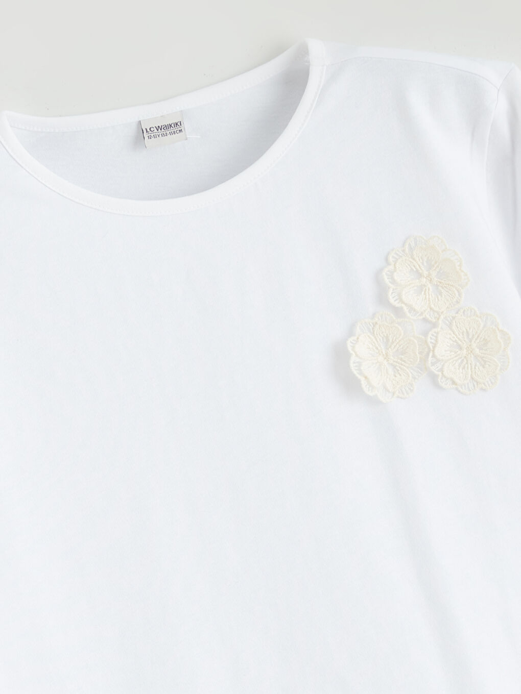 Crew Neck Floral Girls' T-Shirt-1