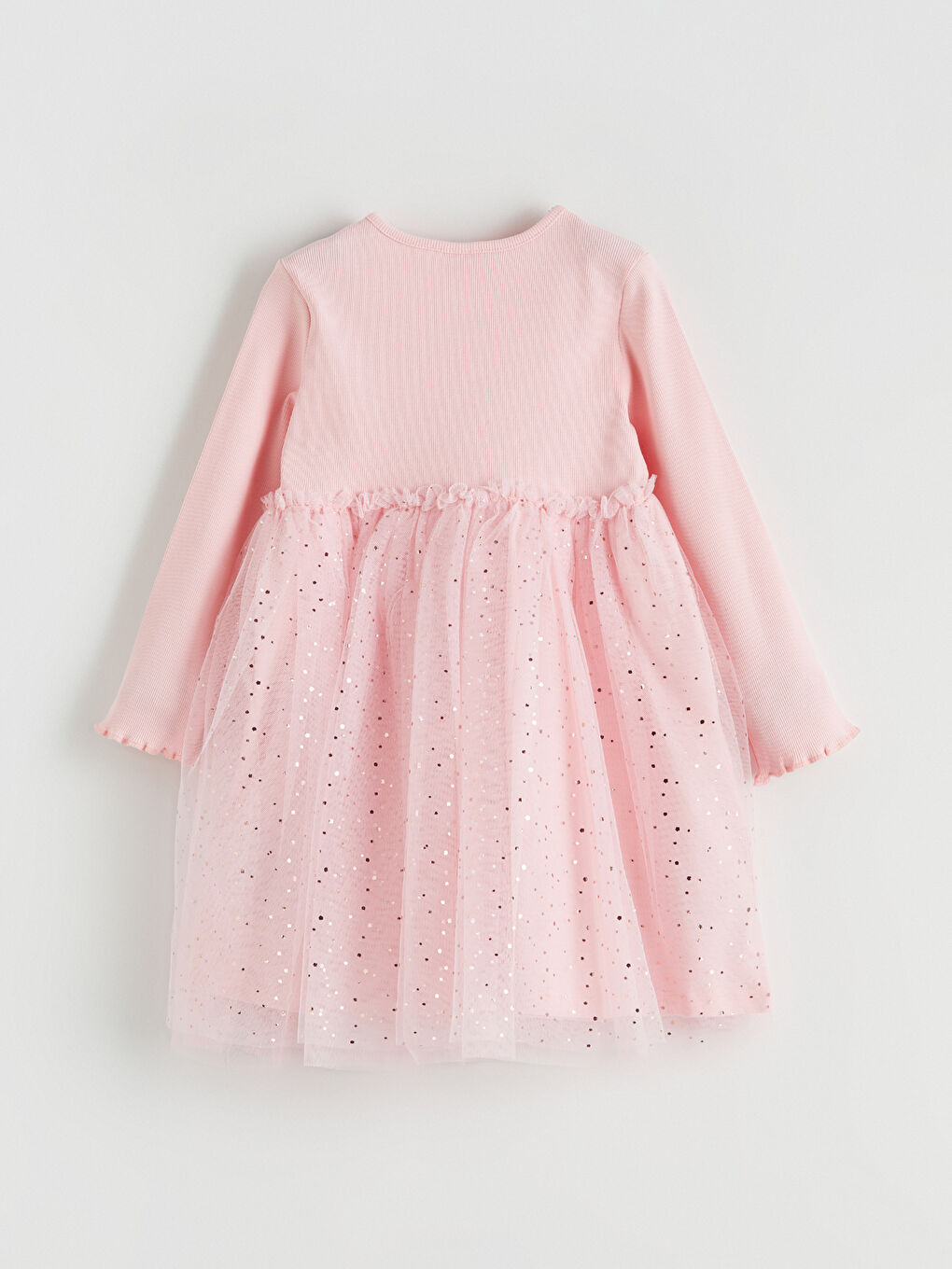 Crew Neck Girls' Dress-2