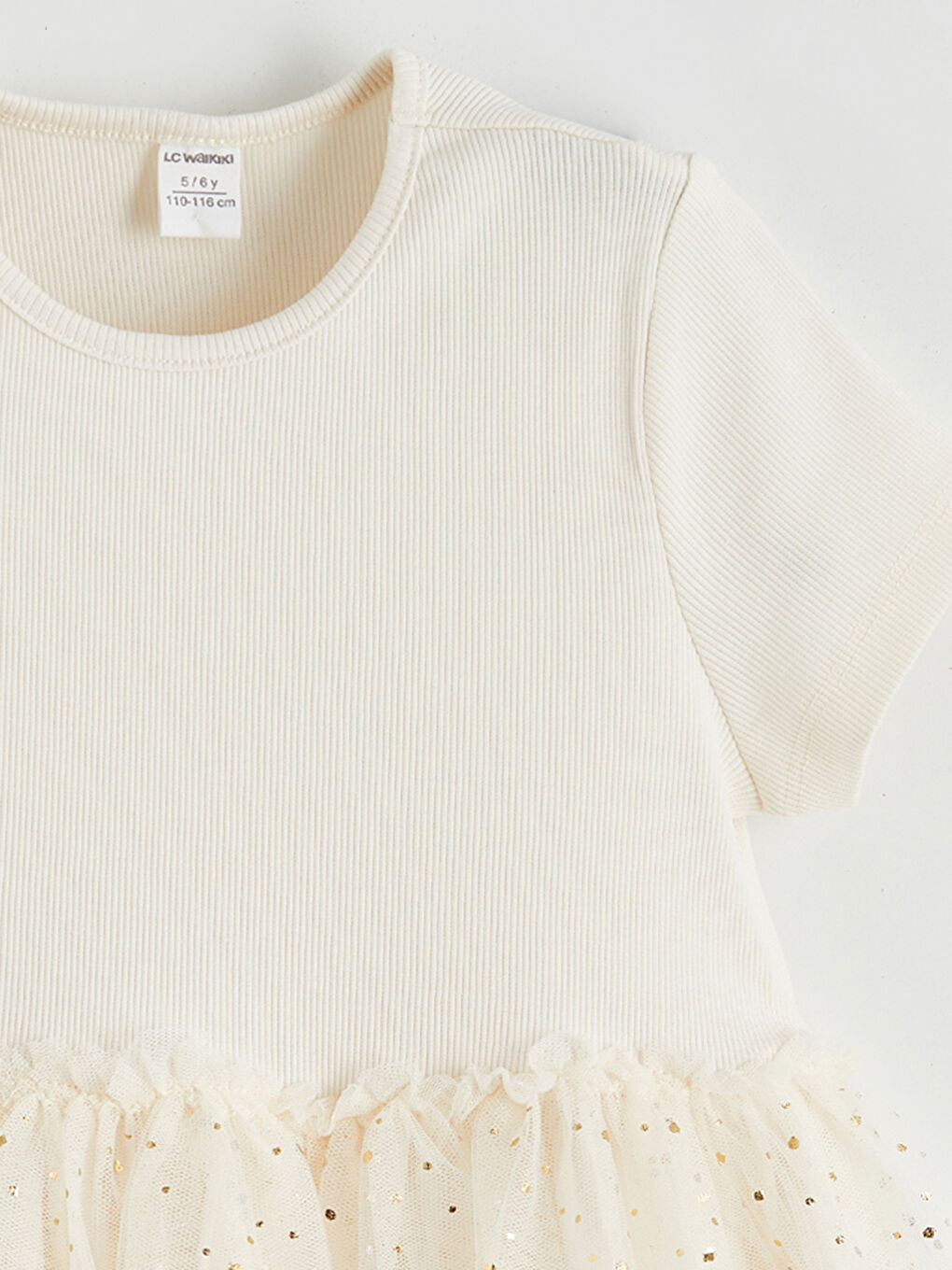 Crew Neck Girls' Tutu Dress-1