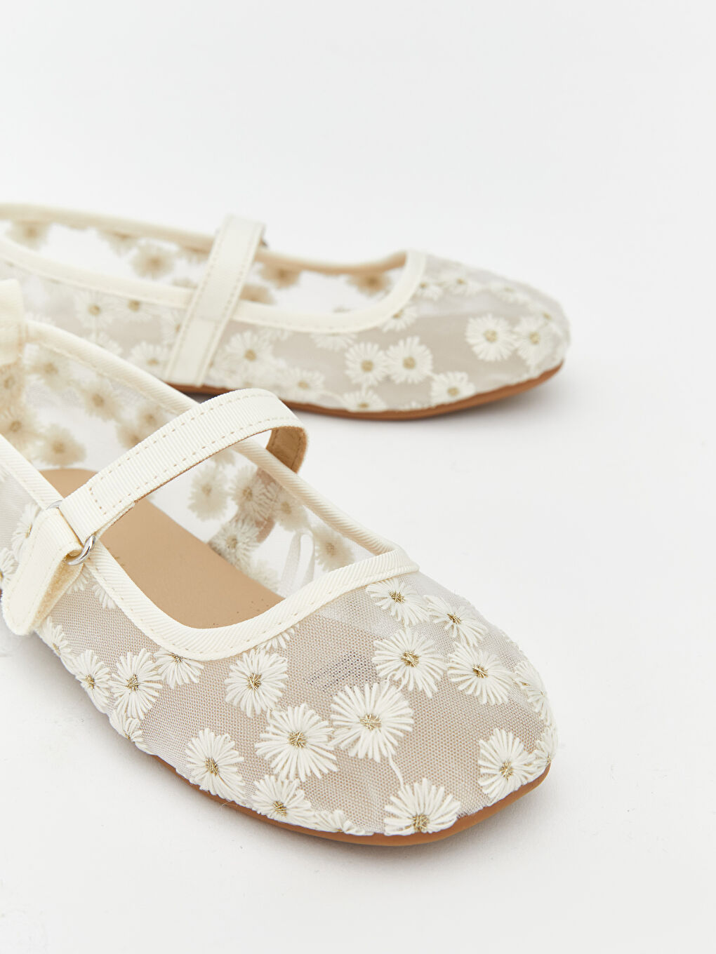 أحذية باليه مسطحة بيج فاتح / ايكرو طفلة-2