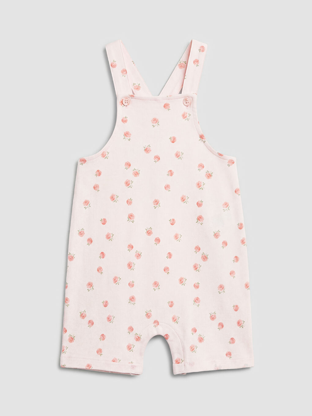 Pembe Baskılı Kız Bebek Salopet ve Tişört-4