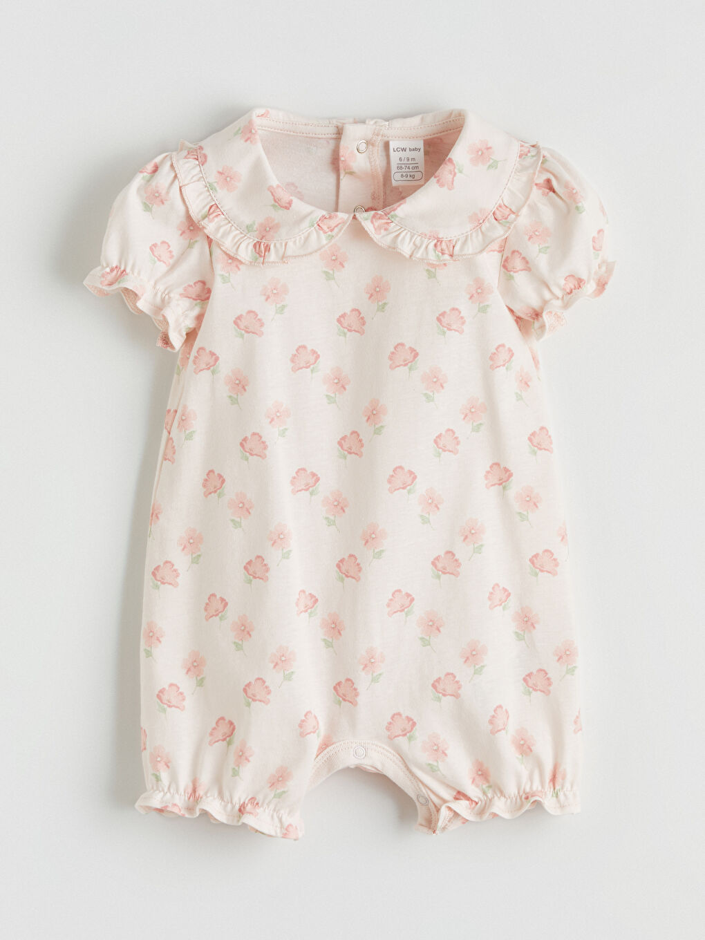 Floral Baby Girl Jumpsuit and Hairband-2