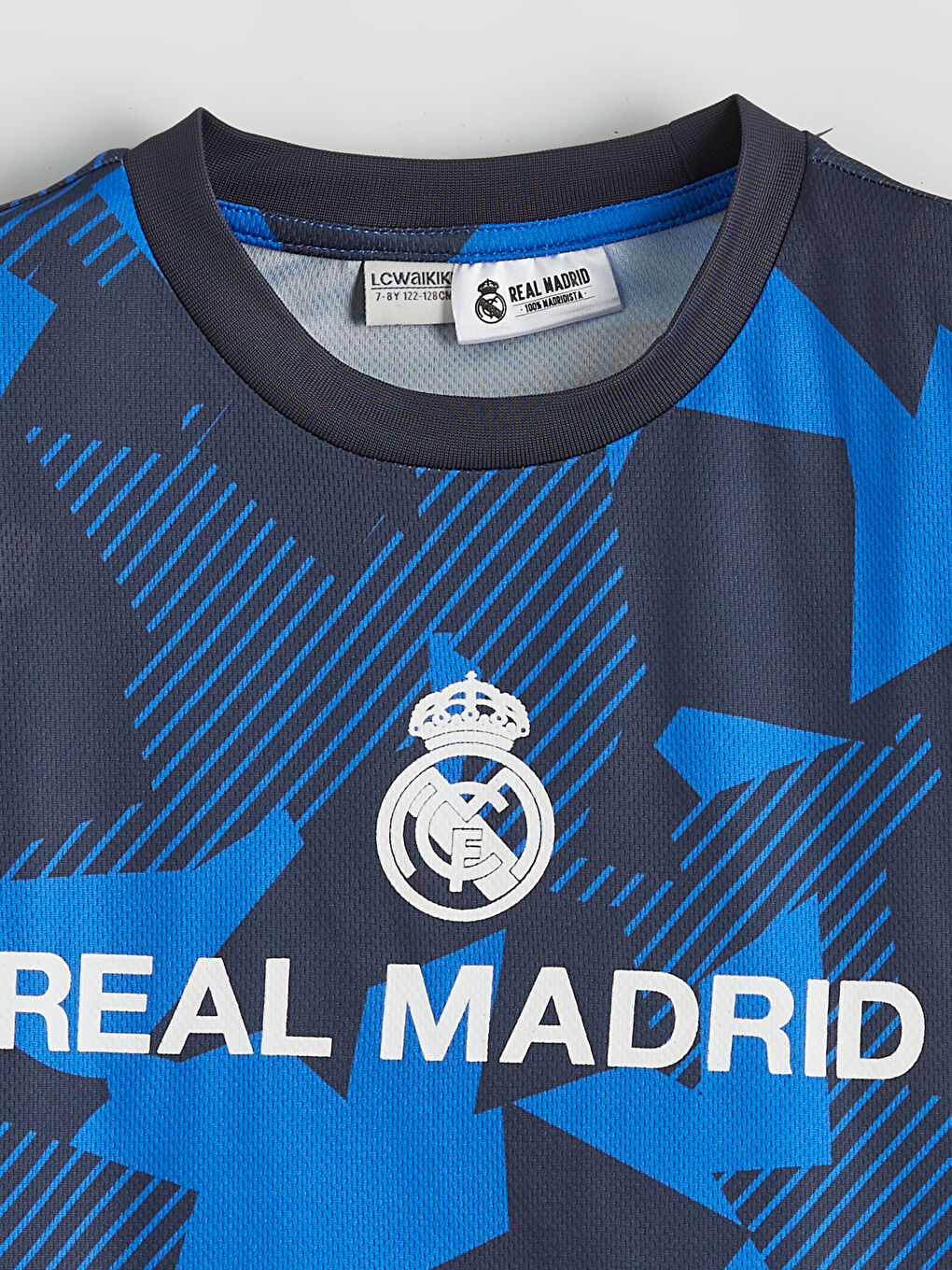 Lacivert Real Madrid Baskılı Erkek Çocuk Tişört-1