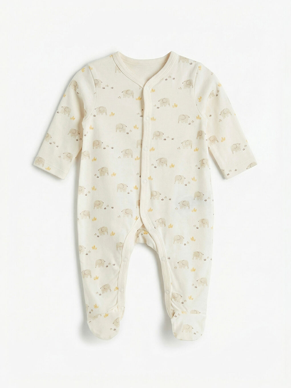 Ekru Baskılı Erkek Bebek Hastane Çıkışı Seti-3