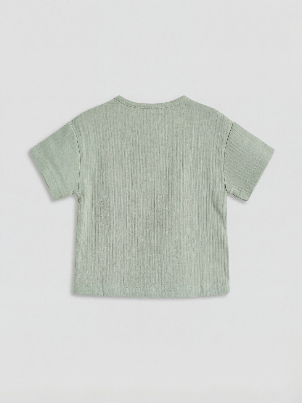 Yeşil Nakışlı Erkek Bebek Müslin Tişört ve Pantolon-2