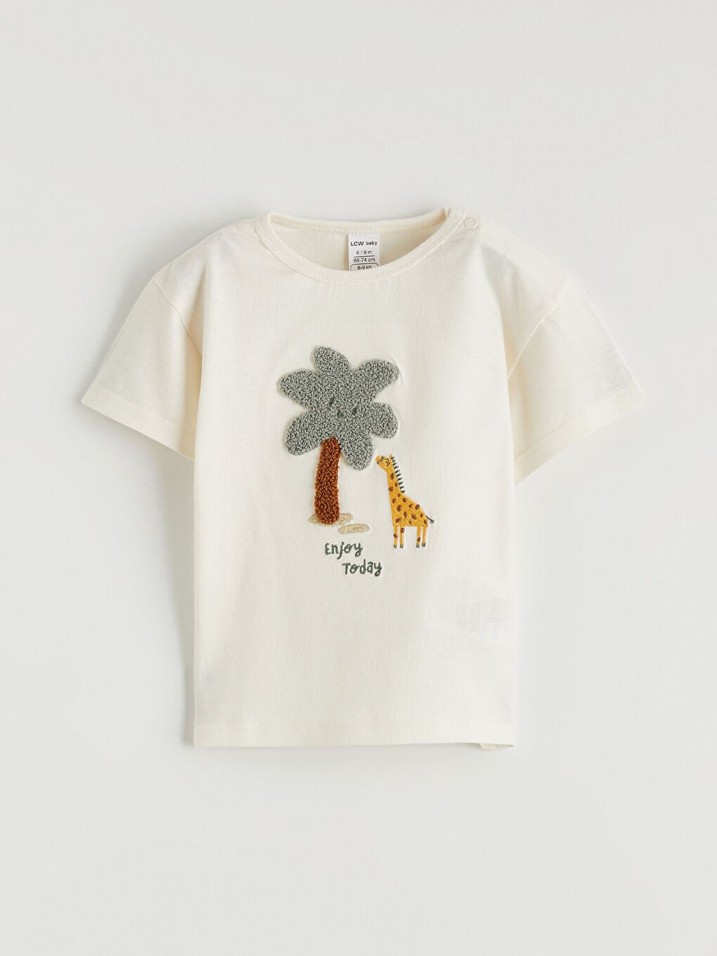 Embroidered Crew Neck Baby Boys' Set-1