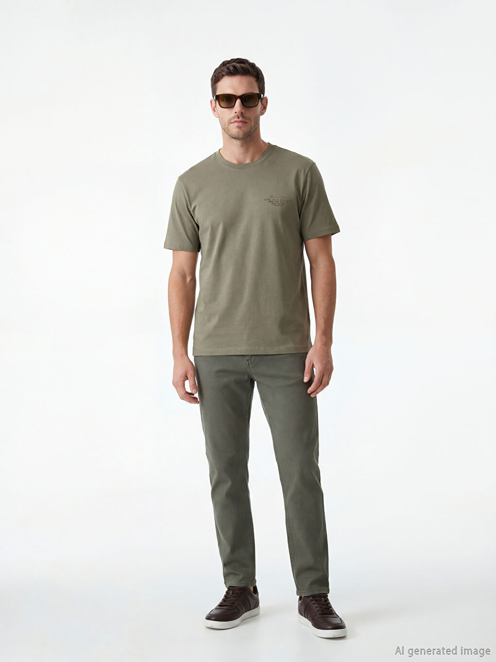 Crew Neck Printed Men's Interlock T-Shirt-1