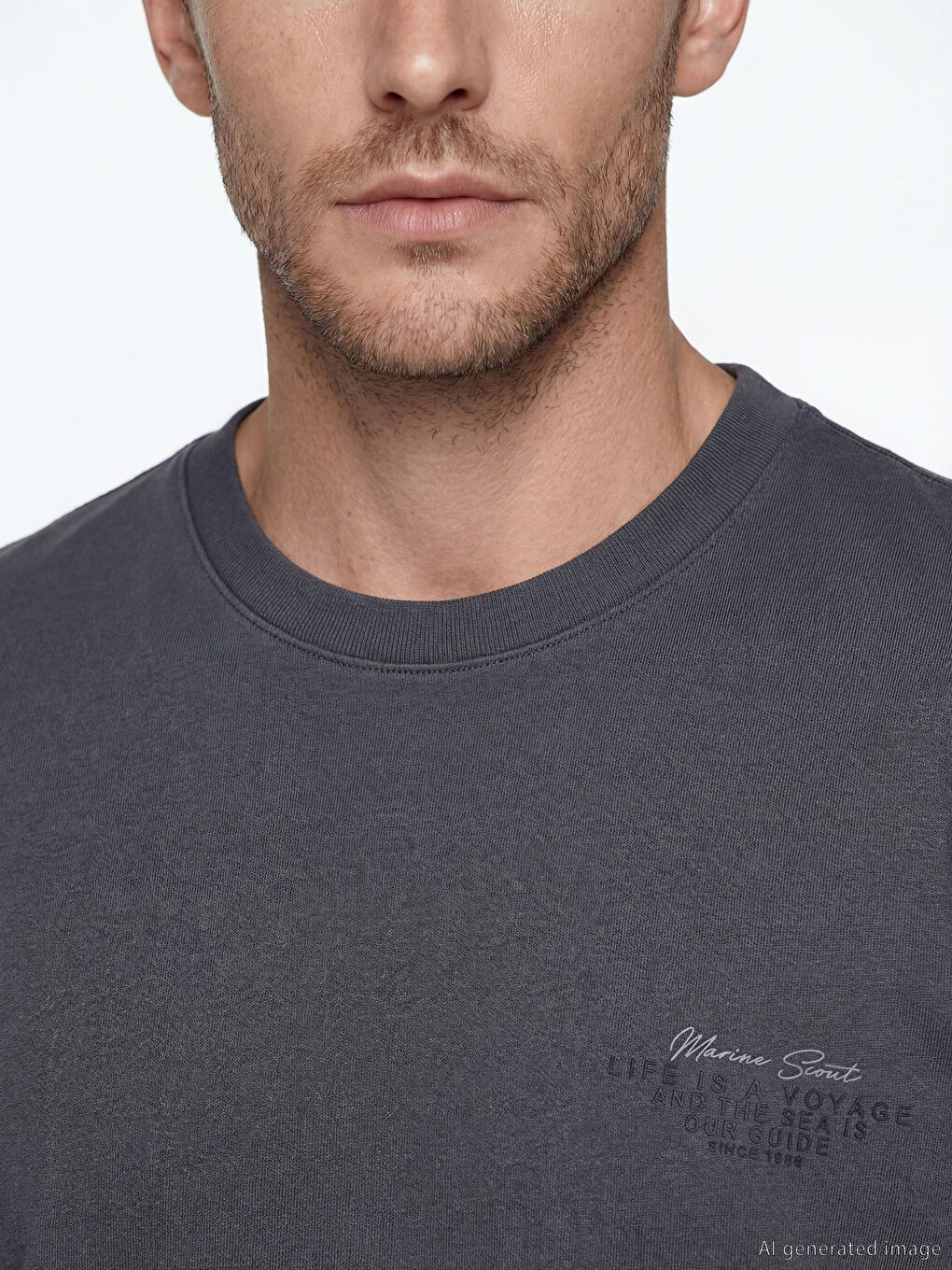 Crew Neck Printed Men's Interlock T-Shirt-2