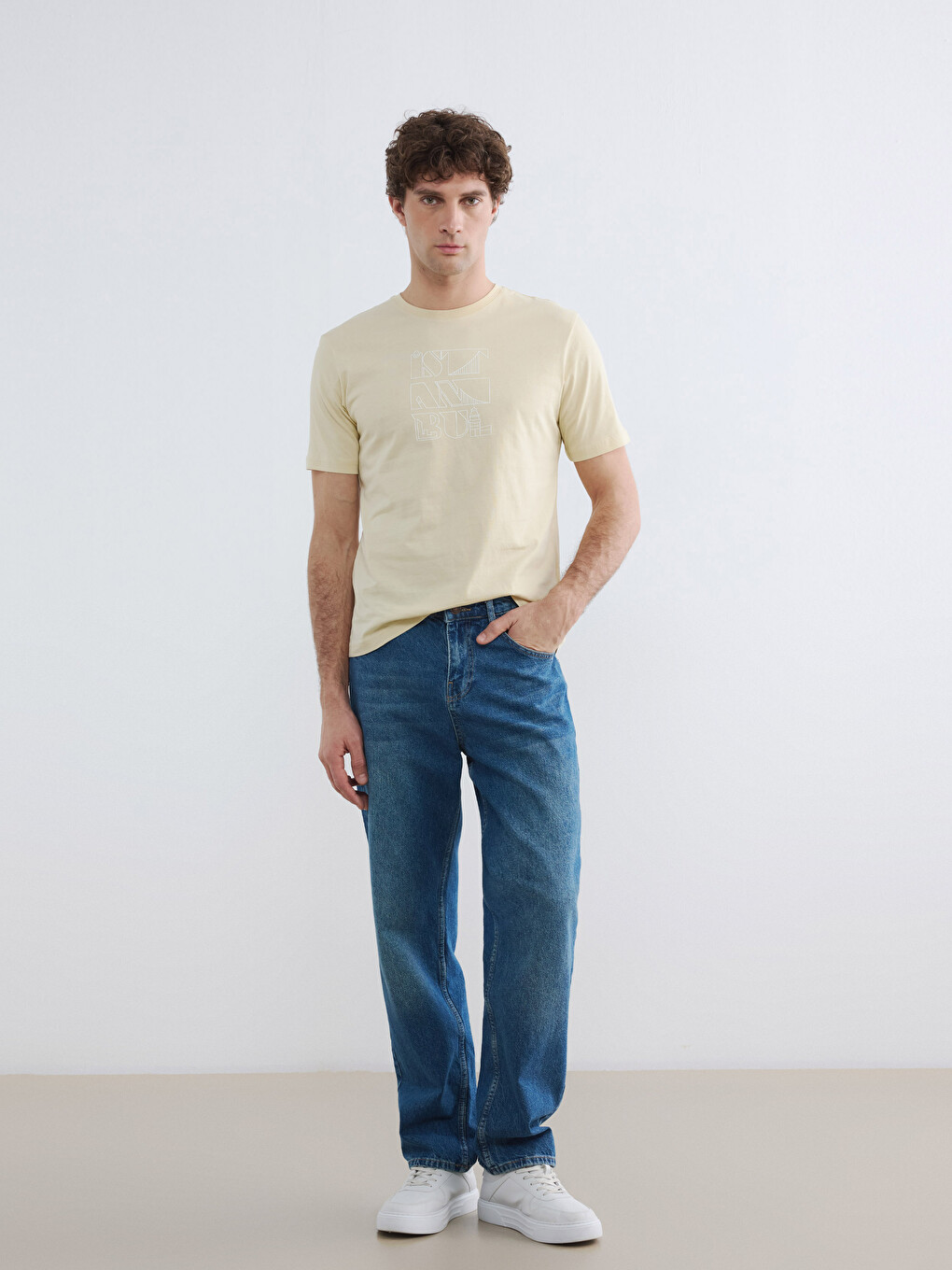 Crew Neck Istanbul Printed Men's T-Shirt-1
