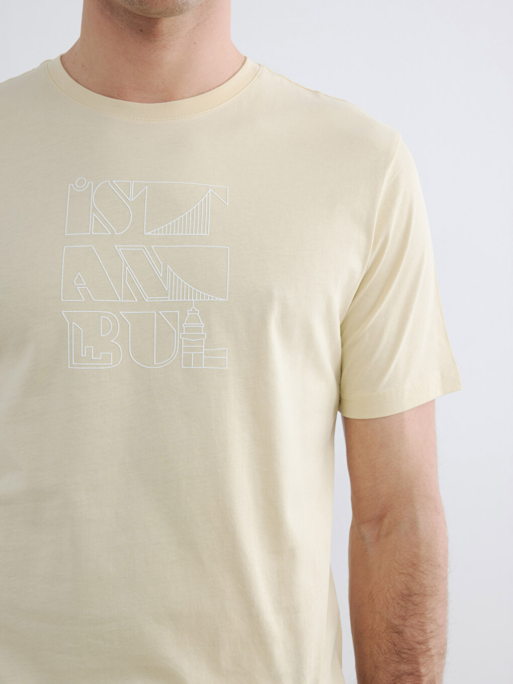 Crew Neck Istanbul Printed Men's T-Shirt-2
