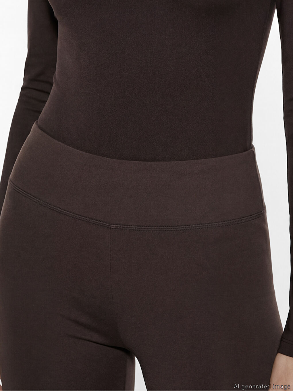 Woman BROWN Leggings-2