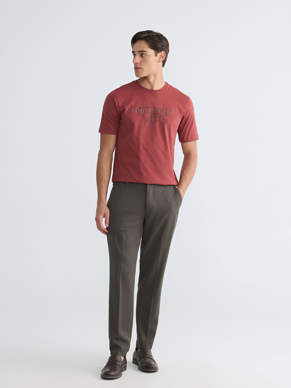 Crew Neck Printed Jersey Men's T-Shirt-1