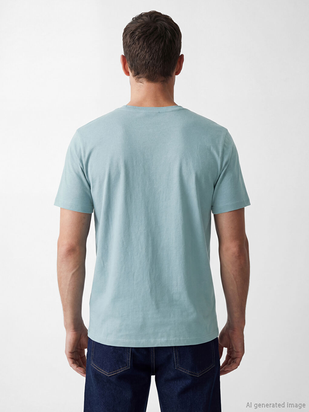 Crew Neck Printed Jersey Men's T-Shirt-3