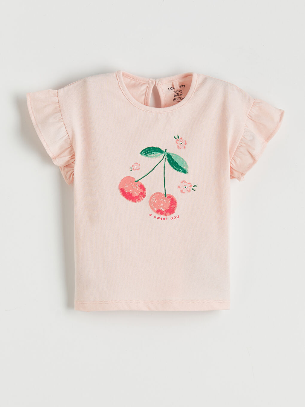 Pembe Kız Bebek Baskılı Bluz 2'li-1