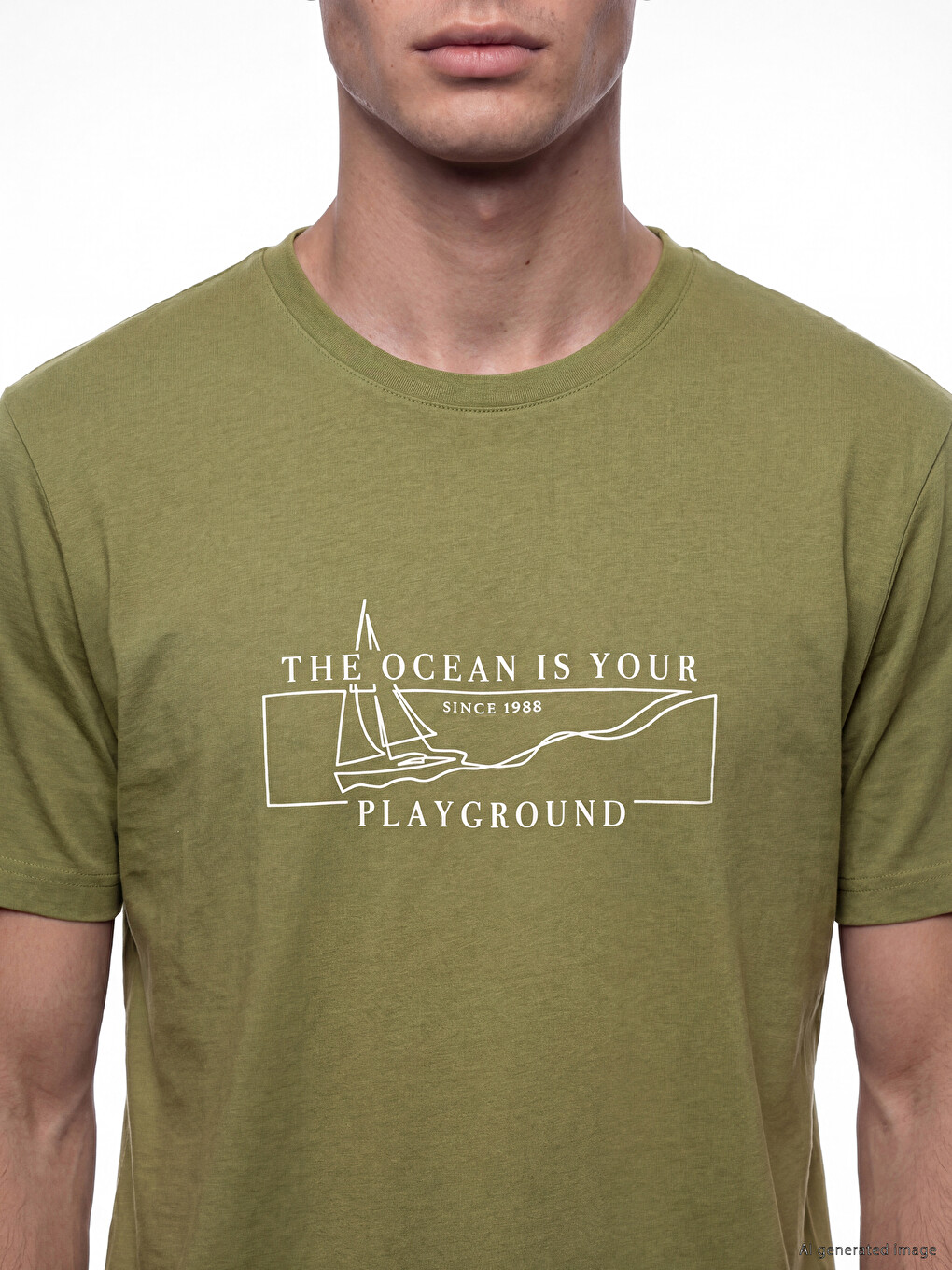 Crew Neck Printed Men's T-Shirt-2
