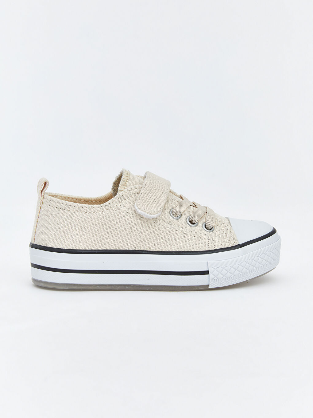 Bej Bağcık ve Cırt Cırtlı Erkek Bebek Spor Ayakkabı-2