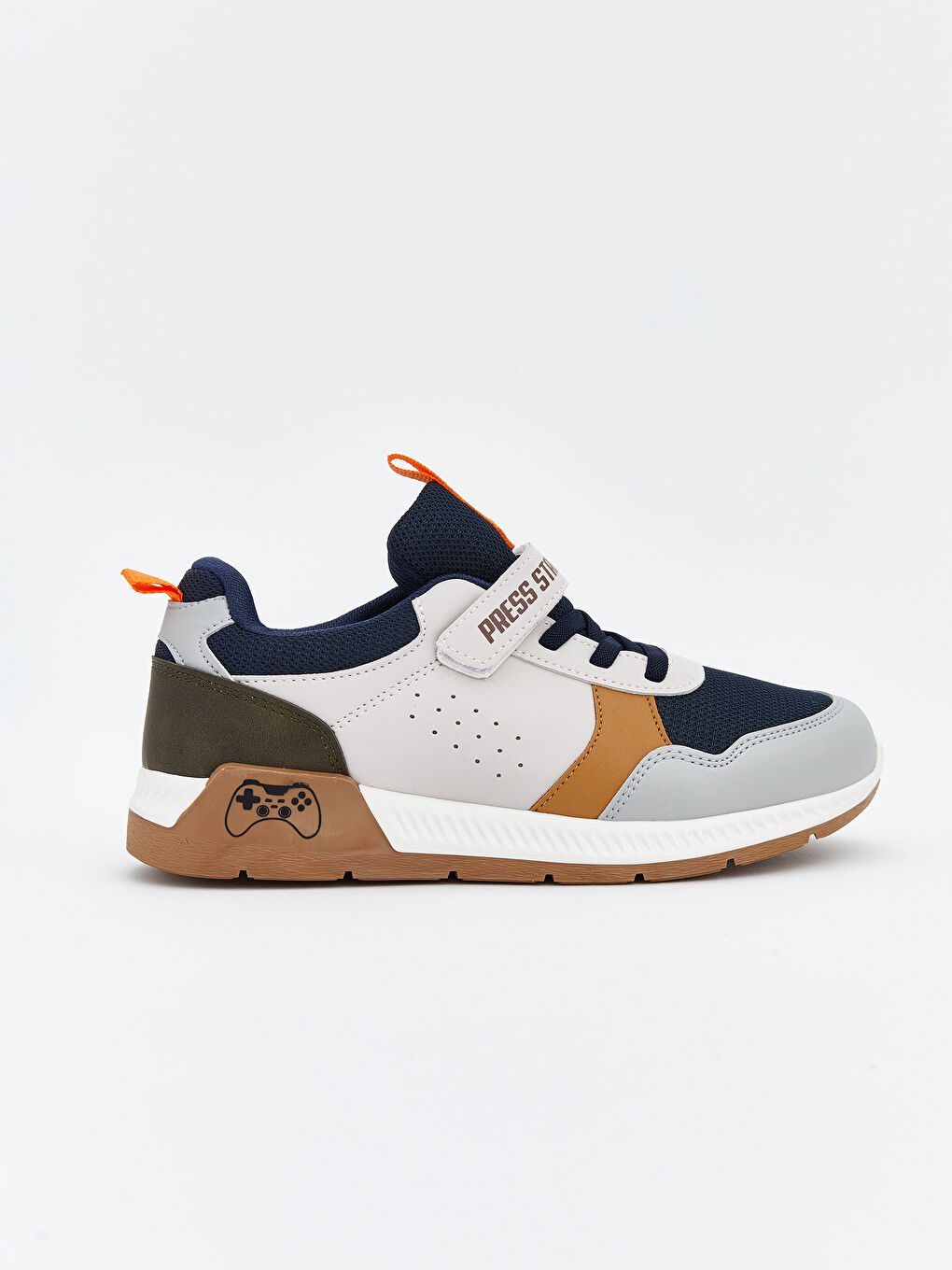 Bej Renk Bloklu Erkek Çocuk Spor Ayakkabı-1