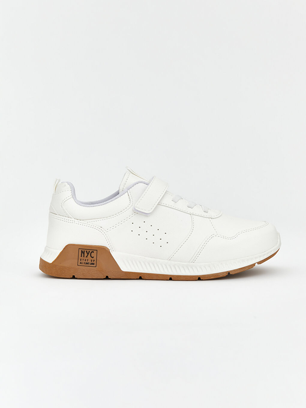 Beyaz Renk Bloklu Erkek Çocuk Spor Ayakkabı-1