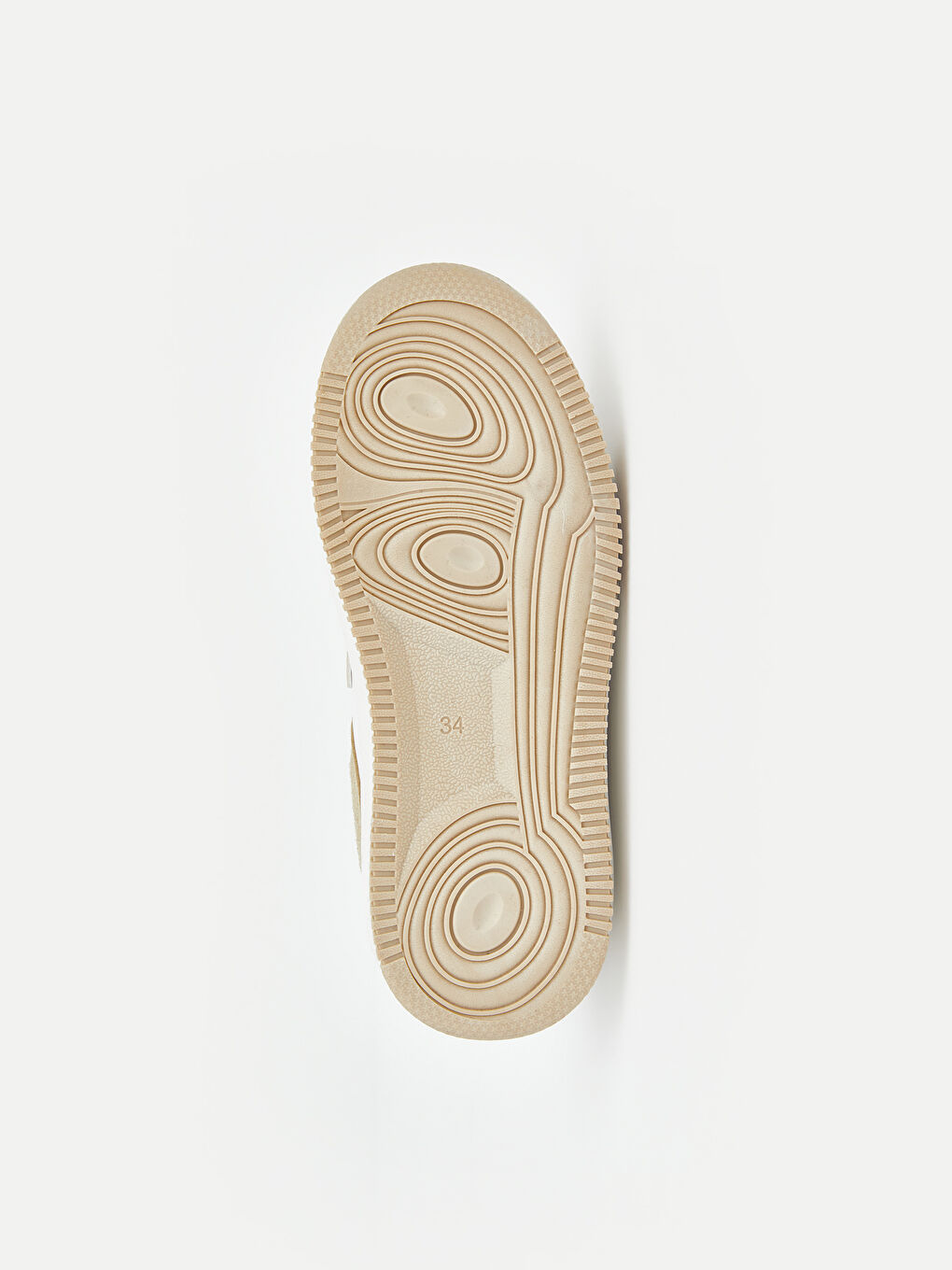 Bej Deri Görünümlü Kız Çocuk Spor Ayakkabı-3