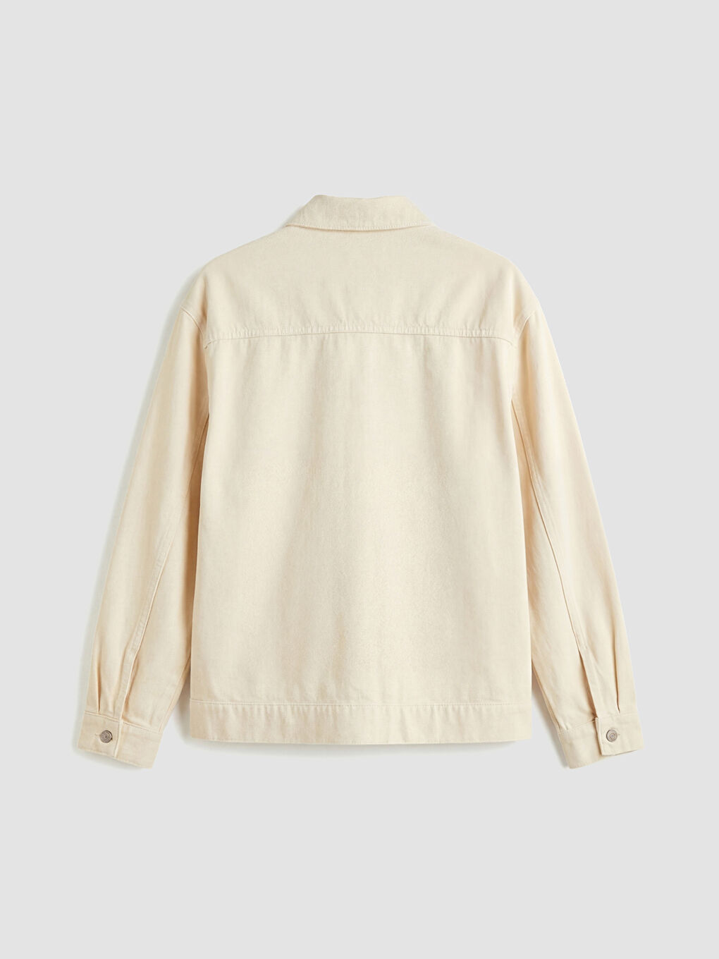 Bej Loose Fit Erkek Jean Ceket-6