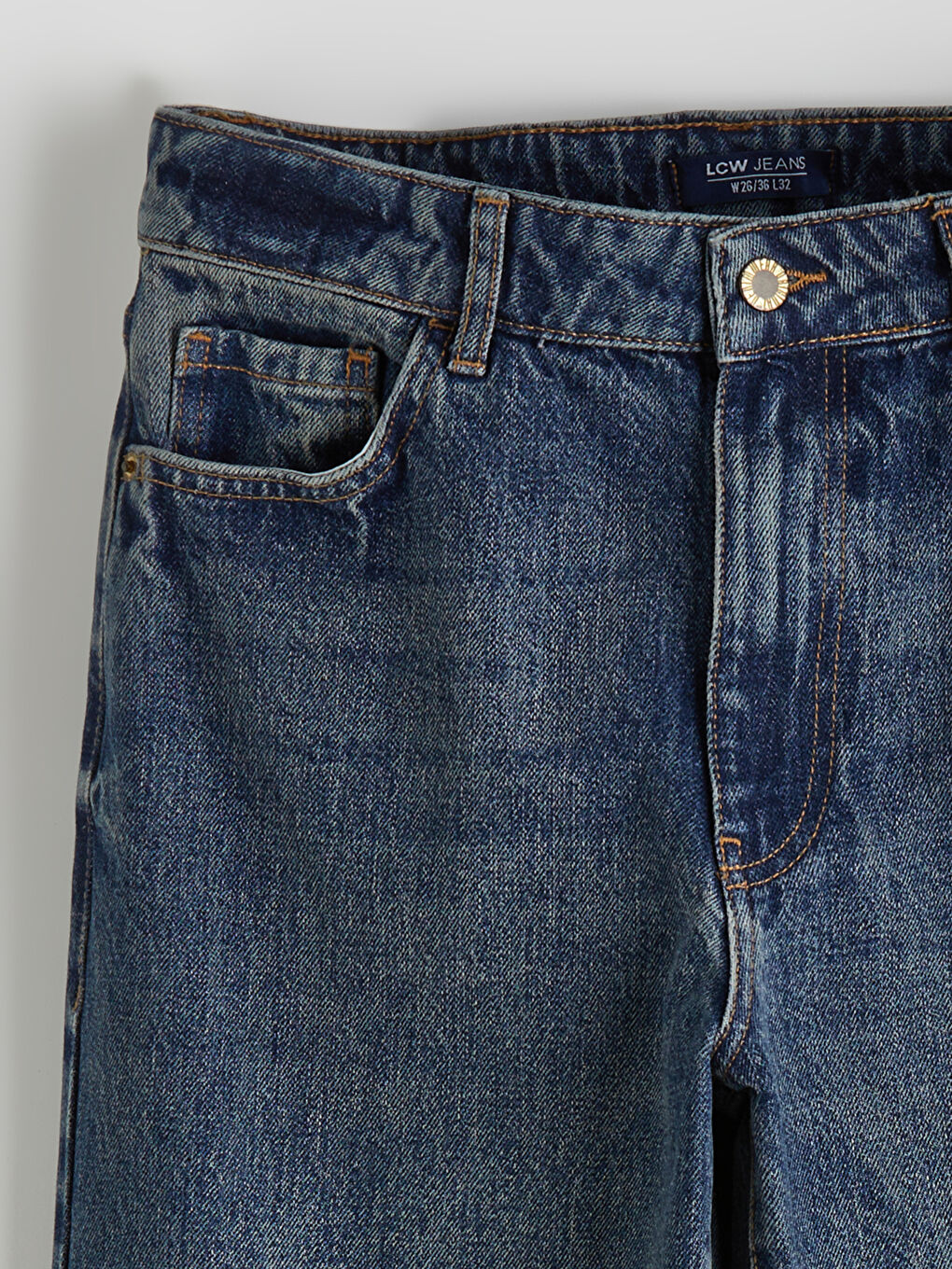 İndigo Baggy Fit Kadın Jean Pantolon-1