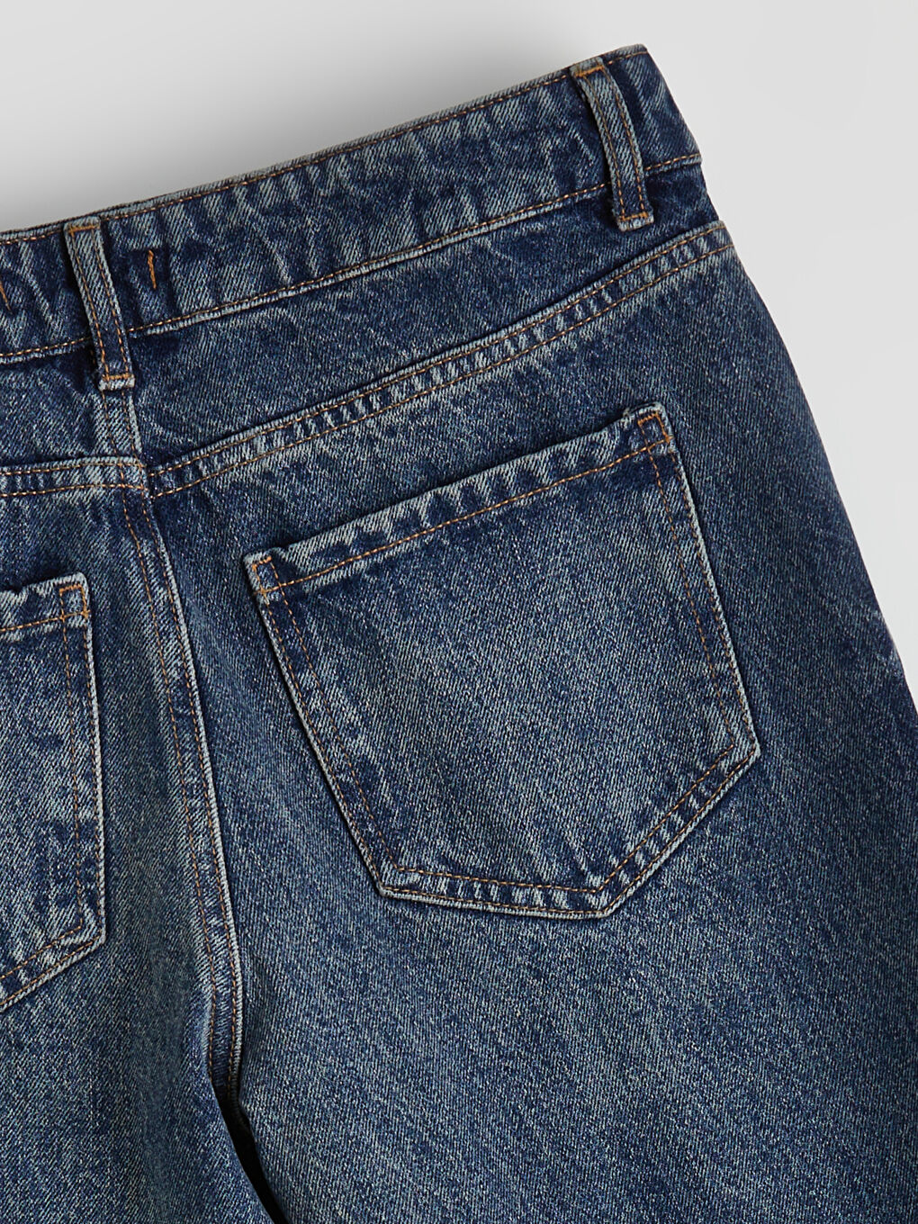 İndigo Baggy Fit Kadın Jean Pantolon-2