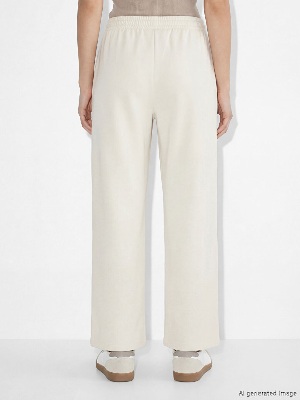 بنطلونات جوجرز ناعمة الملمس بوسط مطاطي للسيدات-3