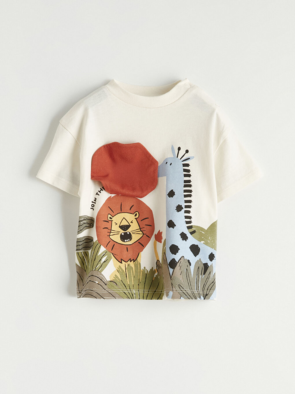 Crew Neck Animal Printed Baby Boys' Set-3