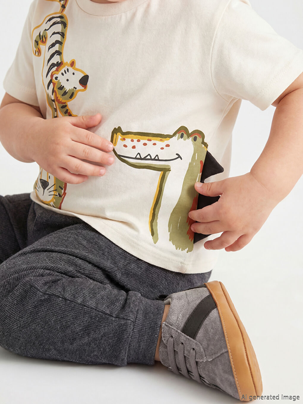 Бебе момче Екрю Комплект-1