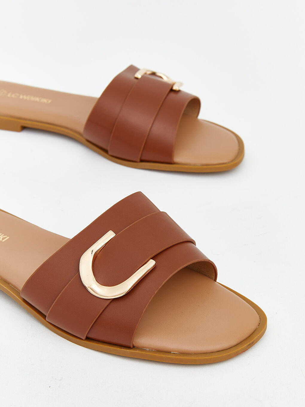 Leather-look Slides for Women-2